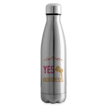 We Said Yes To The Address - Insulated Water Bottle - silver - Right