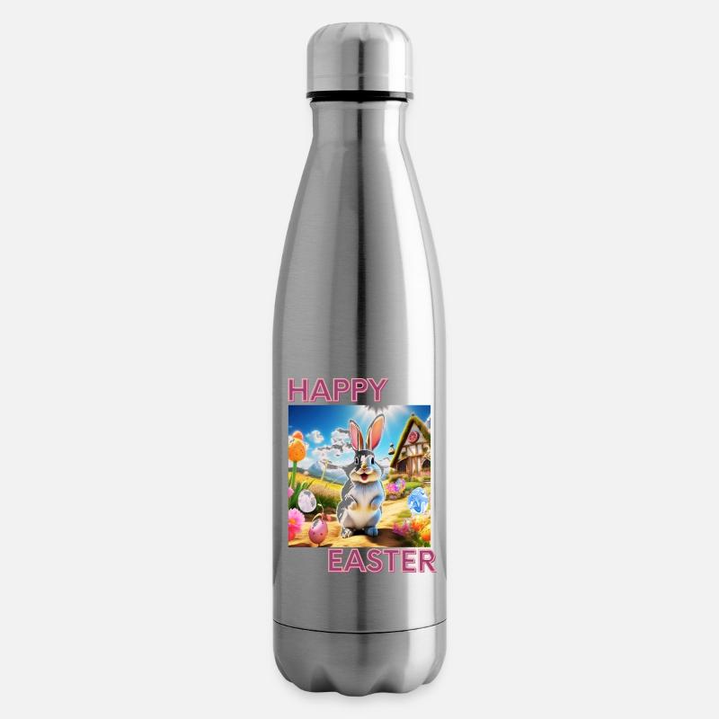 Frohe Ostern - Isolierflasche - Lightsilver
