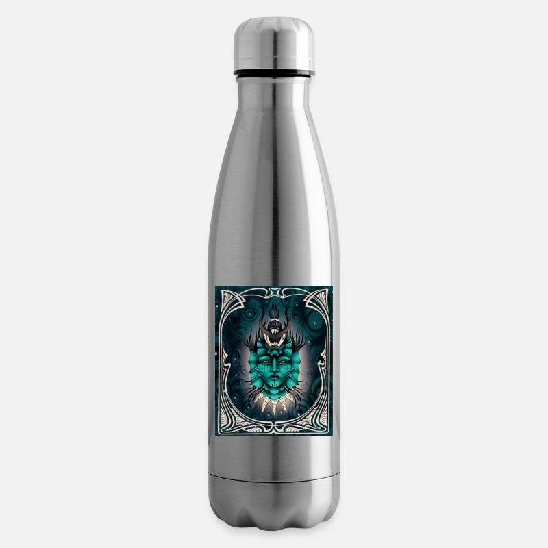 Monstre marin 2 visages - Bouteille isotherme - argent clair