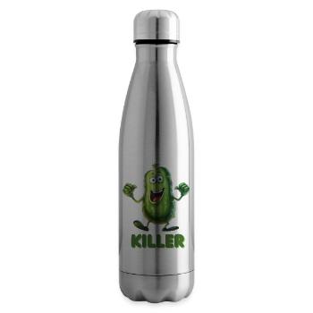 Grinning Gherkin - Insulated Water Bottle - silver - Right