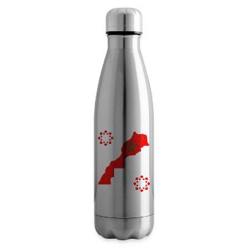 MOROCCAN DESIGN, moroccan flag, moroccan football - Bouteille isotherme - argent clair - Droite