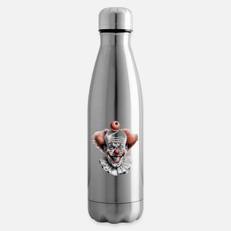 Clown Gesicht - Isolierflasche - Lightsilver
