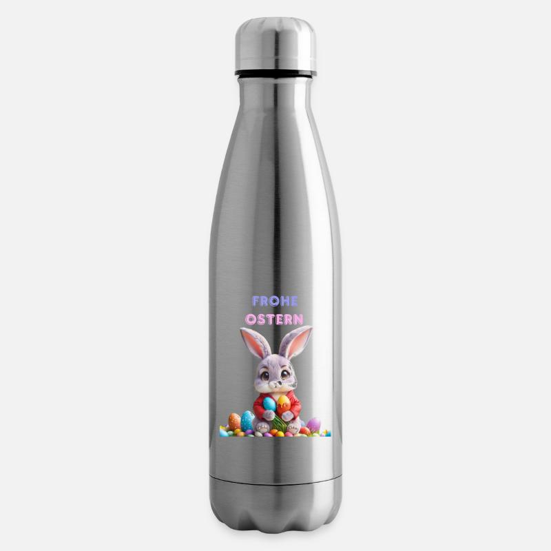 Happy Easter - Insulated Water Bottle - silver