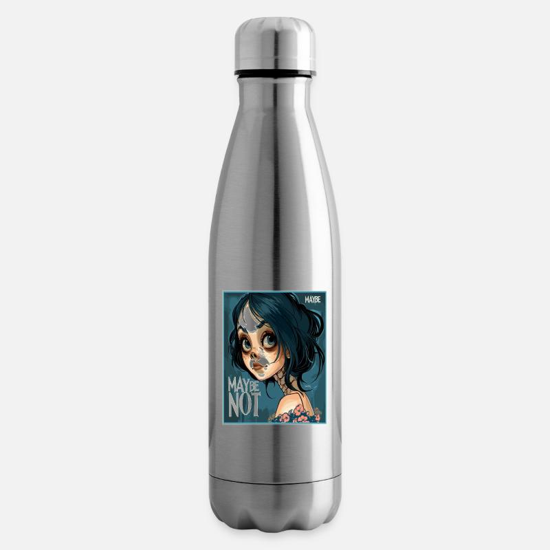 Comic Anime Mädchen, vielleicht, vielleicht nicht - Isolierflasche - Lightsilver