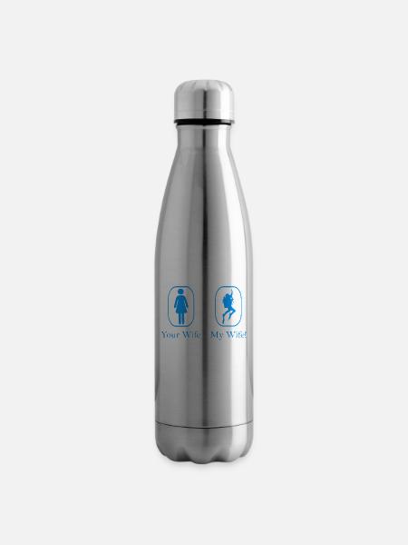 Deine Frau Meine Frau für einen Taucher - Isolierflasche - Lightsilver