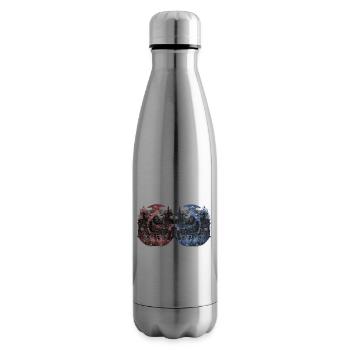 Deer Deer Roebuck Vintage Retro Woodland Animals - Insulated Water Bottle - silver - Right