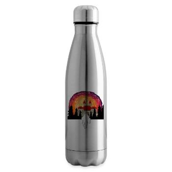 Ghosts Castle Midnight Witching Hour Horror - Insulated Water Bottle - silver - Right