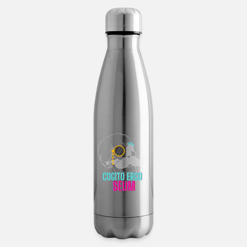 cogito ergo seum black - Bouteille isotherme - argent clair
