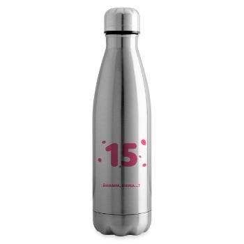 Enfin 15 je peux tout faire, je sais tout - Bouteille isotherme - argent clair - Droite
