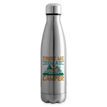 Camping Van Life Wohnmobil Camper Geschenk Berge - Isolierflasche - Lightsilver - Rechts