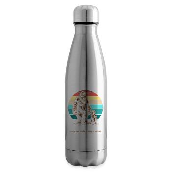 Papa squatch comme un père ordinaire - Bouteille isotherme - argent clair - Droite