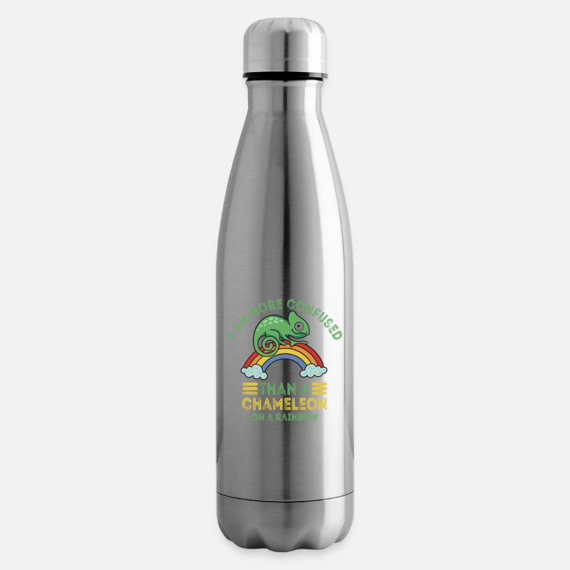 Ich Bin Verwirrter Als Ein Chamäleon - Isolierflasche - Lightsilver
