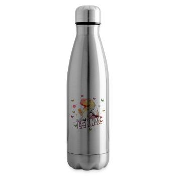 LENNOX - Schöner Junge Name mit süßem DINO T-REX - Isolierflasche - Lightsilver - Rechts