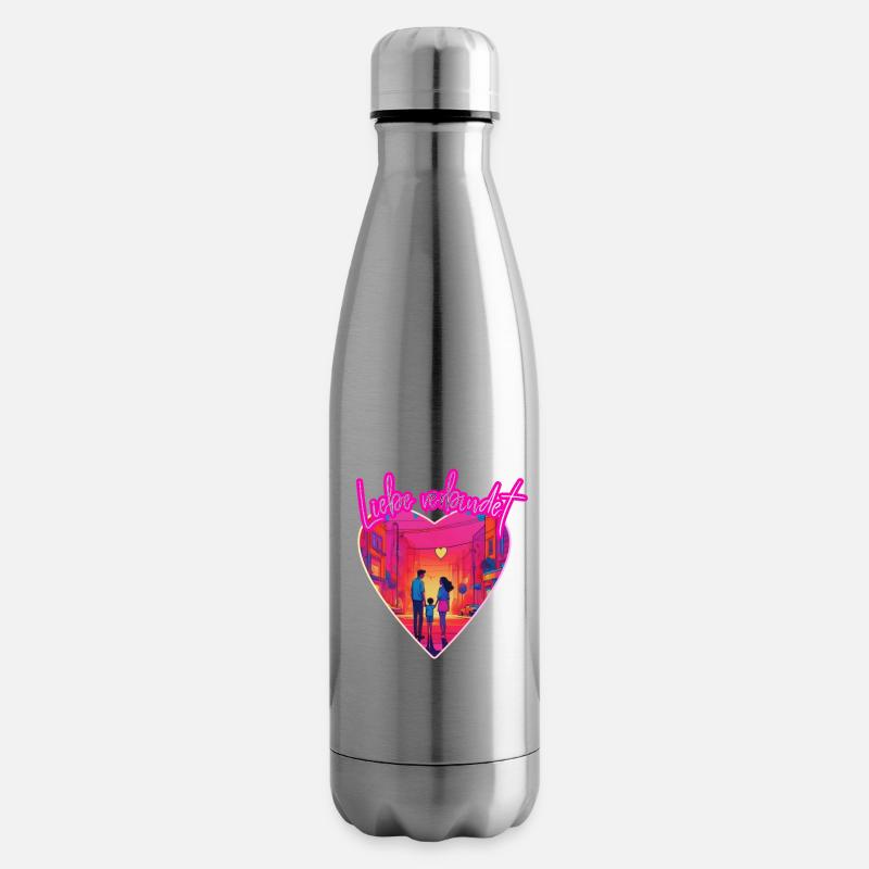 L’amour unit - Bouteille isotherme - argent clair