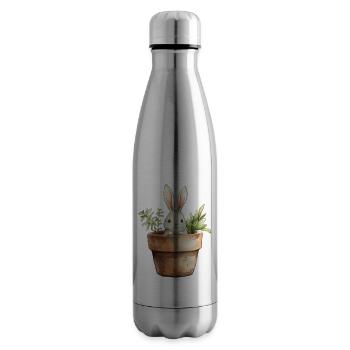 Rabbit in a flower pot - for the rabbit class - Insulated Water Bottle - silver - Right