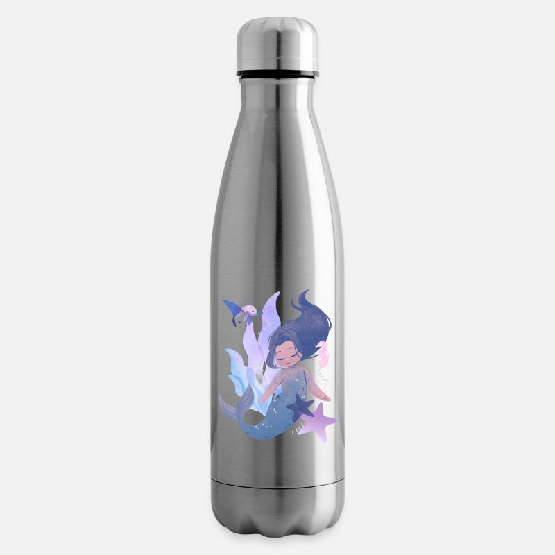 Meerjungfrau - Isolierflasche - Lightsilver
