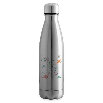 NIKLAS - Schöner Jungen Name mit Dinosaurier - Isolierflasche - Lightsilver - Rechts