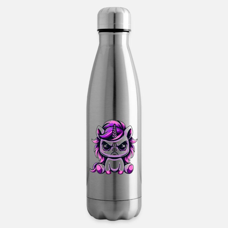 Süßes Einhorn Böse - Isolierflasche - Lightsilver