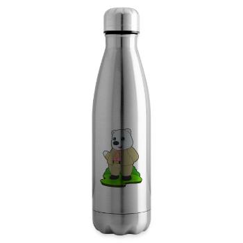 Eisbär Bräutigam Anzug Hochzeit - Isolierflasche - Lightsilver - Rechts