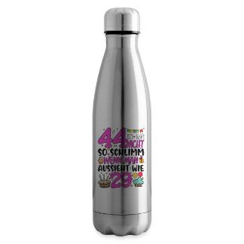 44th birthday women 44 is not so bad - Insulated Water Bottle - silver - Right