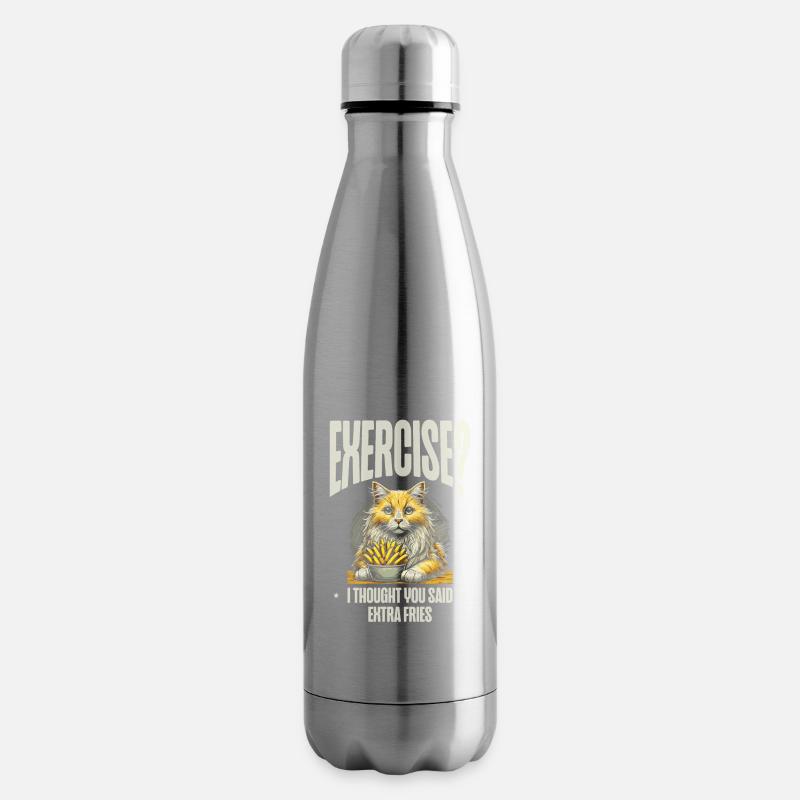 Übung, ich dachte, du hättest extra Pommes gesagt - Isolierflasche - Lightsilver