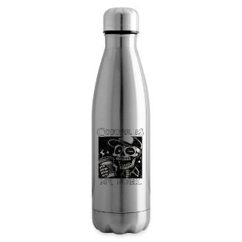 LE CAFÉ EST MON CARBURANT - SKELETON - Bouteille isotherme - argent clair - Droite