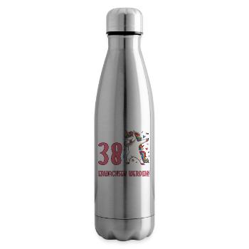 Finally 38 Now just growing up - Insulated Water Bottle - silver - Right