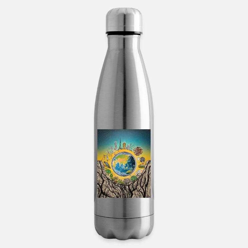 Die Erde - Isolierflasche - Lightsilver