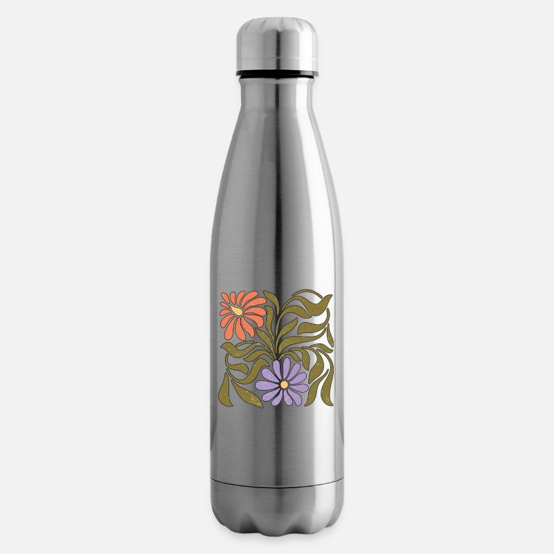 Boho Wildblumen - Isolierflasche - Lightsilver