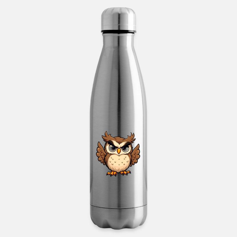 Guck Mich Nicht In Diesem Ton An Eule - Isolierflasche - Lightsilver
