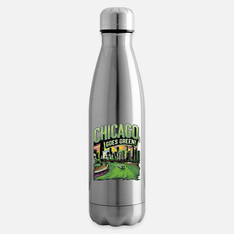 Chicago Goes Green - Isolierflasche - Lightsilver