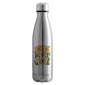 Boho Tournesol Fleurs sauvages - Bouteille isotherme - argent clair - Droite