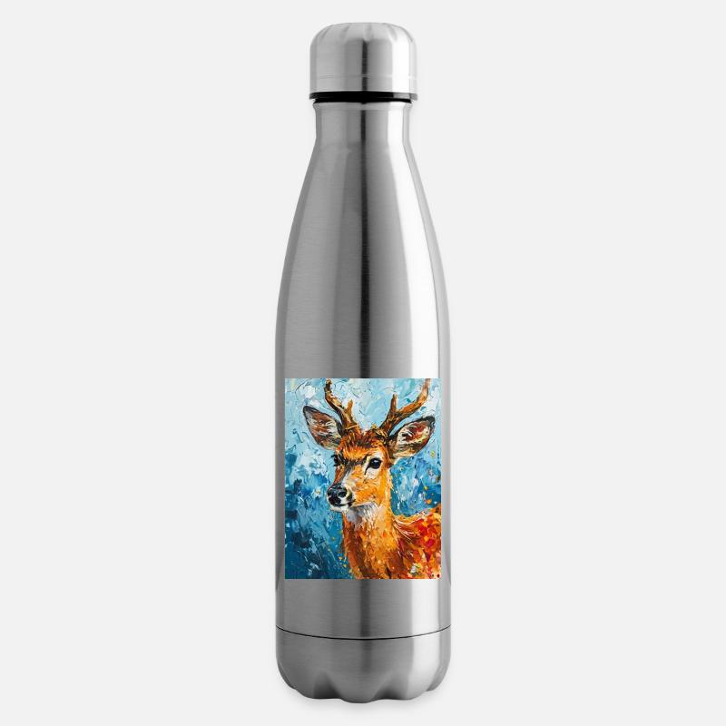 Image de cerf - Bouteille isotherme - argent clair