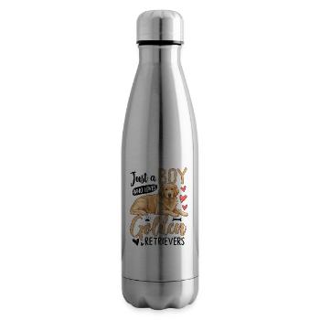 Just A Boy Who Loves Golden Retrievers - Isolierflasche - Lightsilver - Rechts