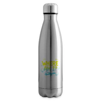Flight Attendant Stewardess - Insulated Water Bottle - silver - Right