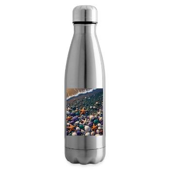 Seaside Star Treasure : Cyber Starfish - Insulated Water Bottle - silver - Right