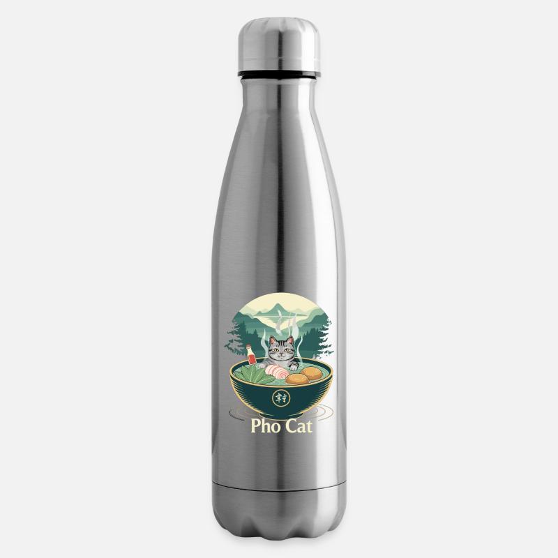 Pho Cat im Ramenbecher - Isolierflasche - Lightsilver