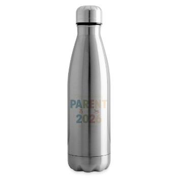 Famille en croissance – Parent de 2026 - Bouteille isotherme - argent clair - Droite