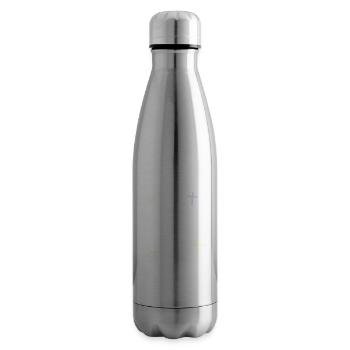 Ancres, étoiles et croix - Bouteille isotherme - argent clair - Droite