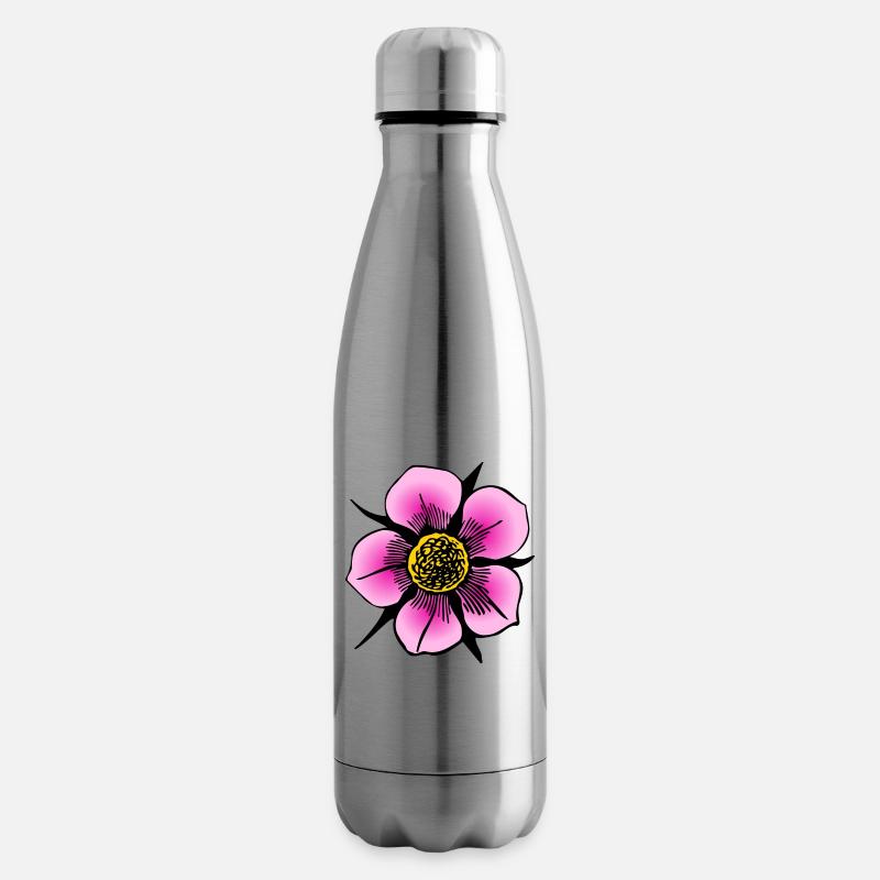 Schöne Blume Motiv als Geschenk Idee - Isolierflasche - Lightsilver