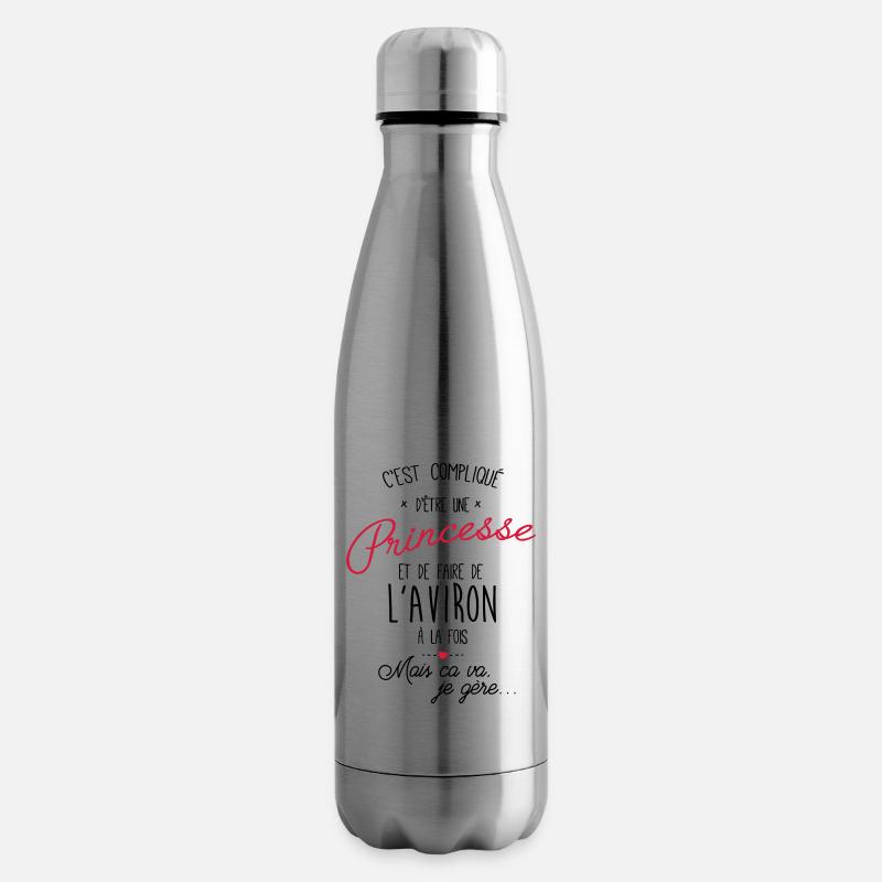princesse et Aviron - Bouteille isotherme - argent clair