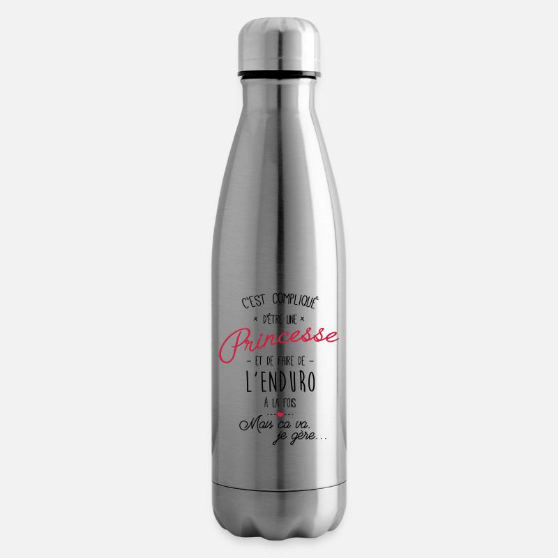 princesse et enduro - Bouteille isotherme - argent clair