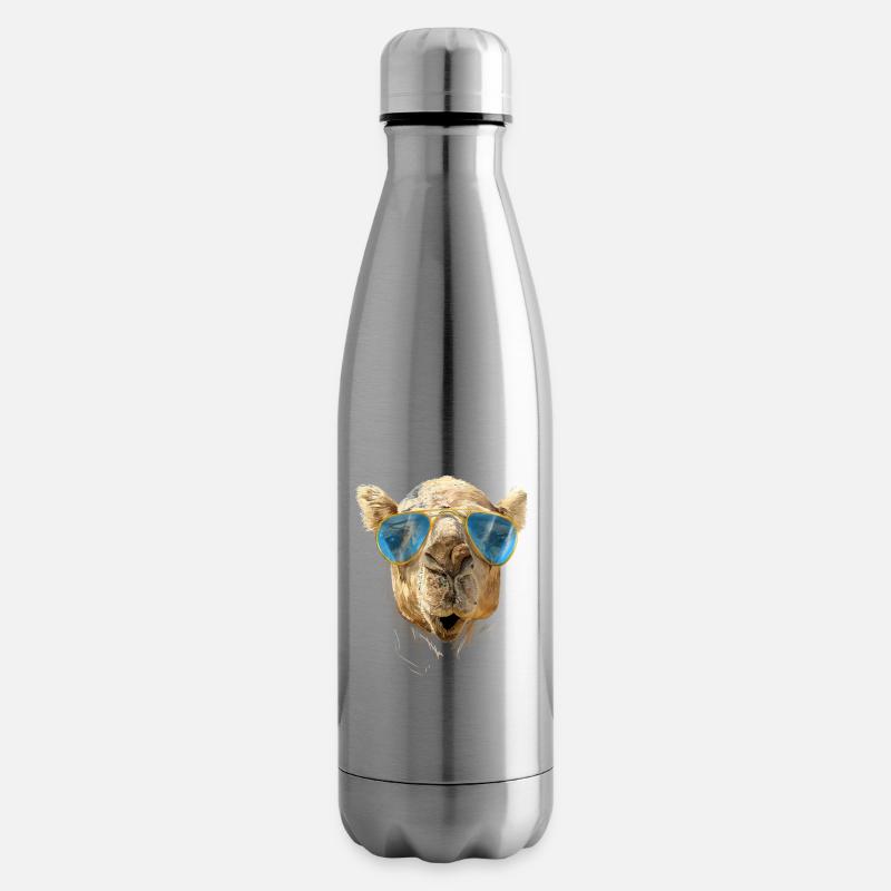 Kamel mit Sonnenbrille - Isolierflasche - Lightsilver