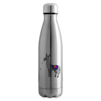 Spitting Llama - Insulated Water Bottle - silver - Right