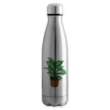Plante en pot - Bouteille isotherme - argent clair - Droite