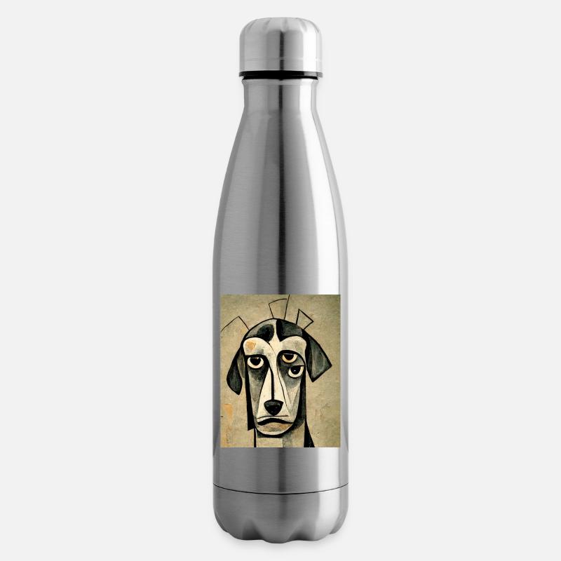 Hund abstrakt - Isolierflasche - Lightsilver