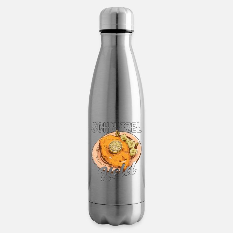 Schnitzel Held Fleisch Geschenk - Isolierflasche - Lightsilver