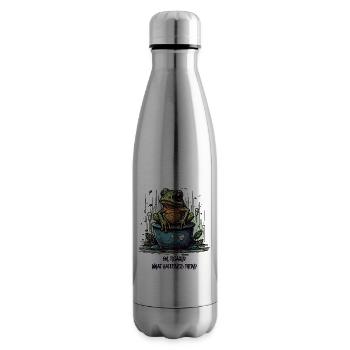 The Really Interested Frog in the Pond - Insulated Water Bottle - silver - Right