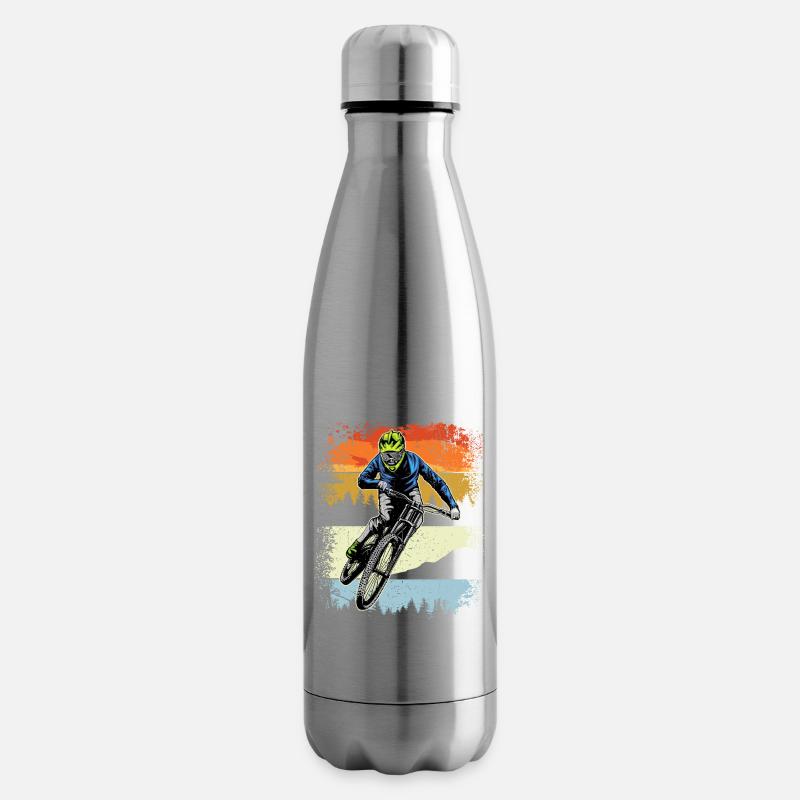 Sunset Trail MTB Fahrer - Isolierflasche - Lightsilver