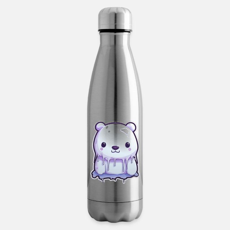 Süßer Eisbär Eis - Isolierflasche - Lightsilver